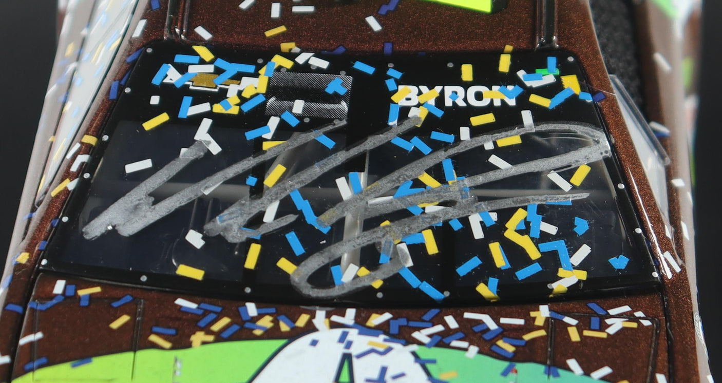 William Byron Signed 2023 Darlington Win | Axalta Throwback Raced 1:24 Diecast Car