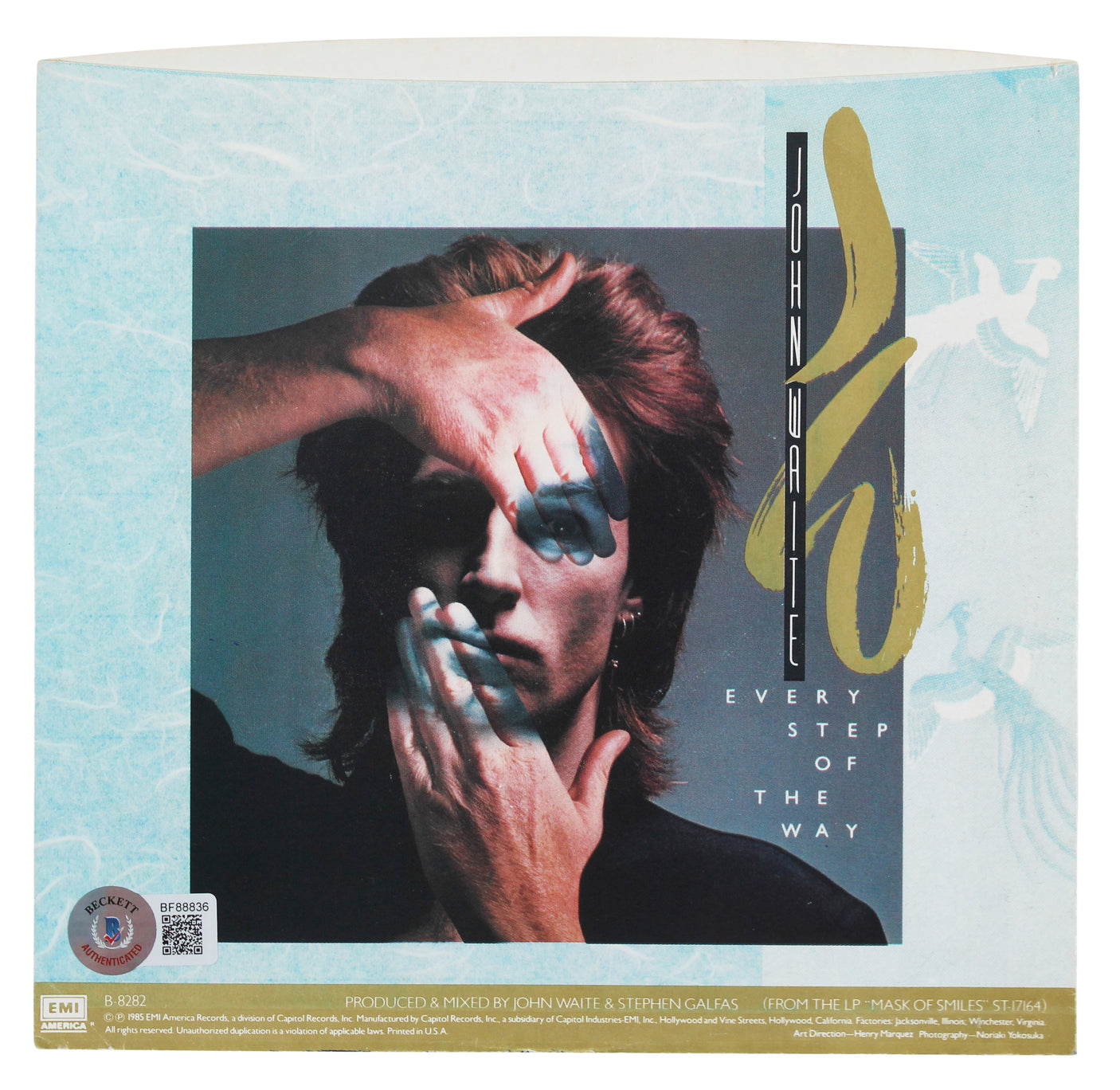 John Waite Signed Every Step Of The Way 45 RPM Album Cover BAS #BF88836