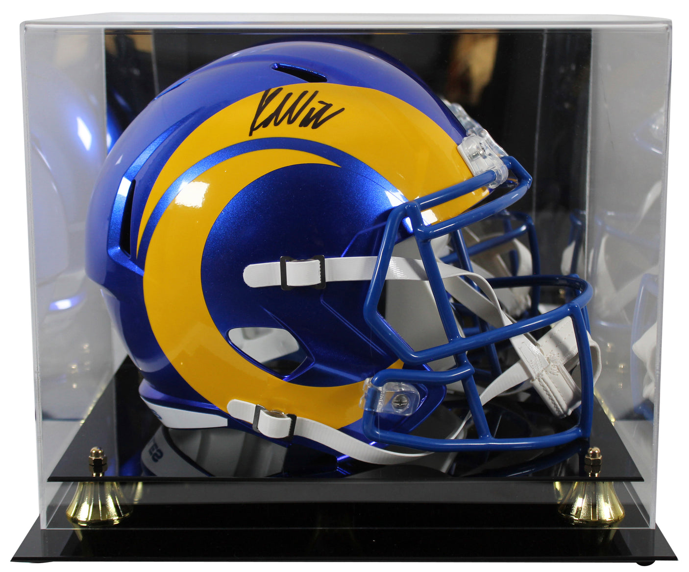 Rams Kyren Williams Authentic Signed Full Size Speed Rep Helmet w/ Case BAS