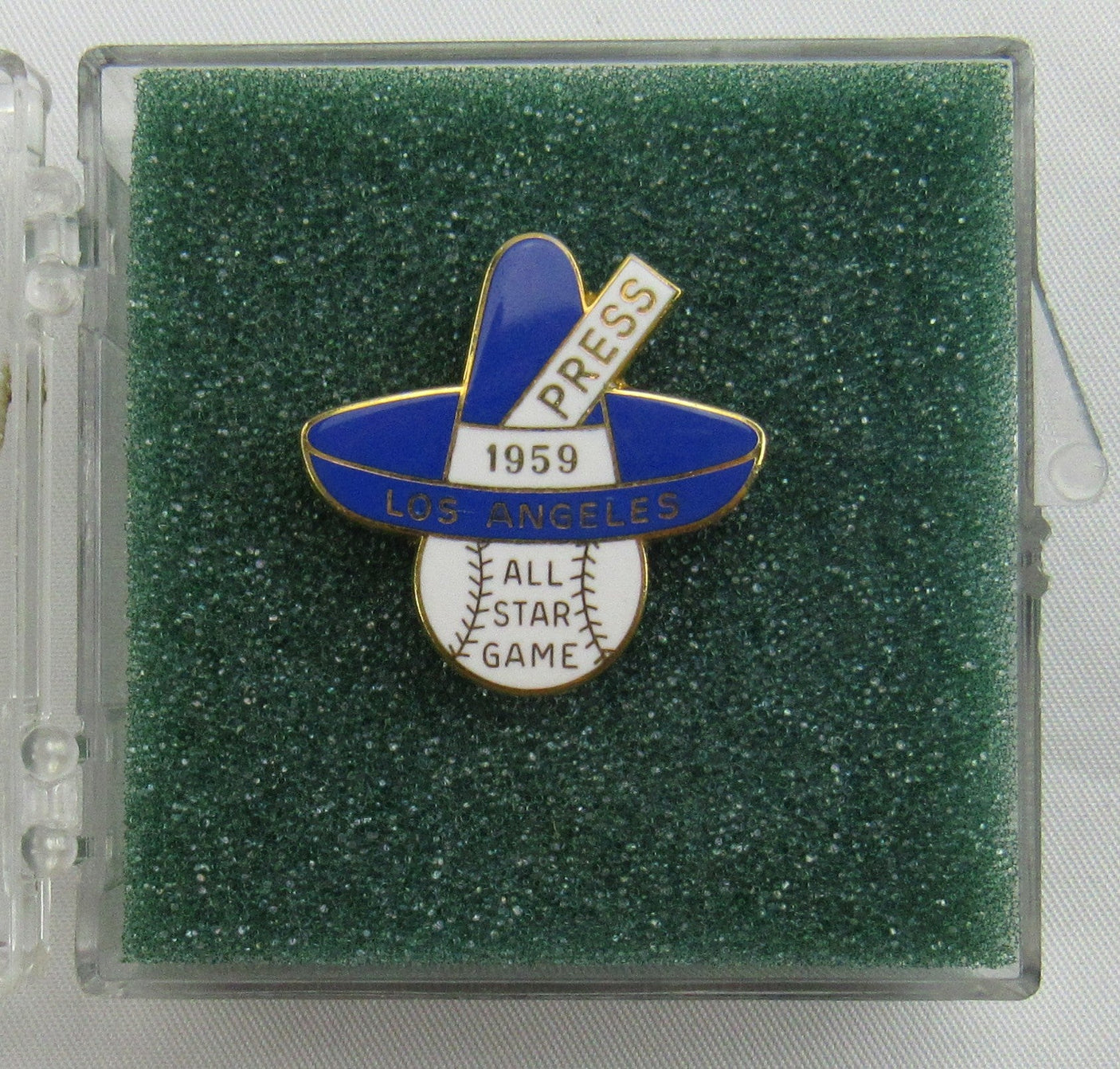 1959 ALL STAR GAME LOS ANGELES DODGERS WORLD SERIES PRESS PIN