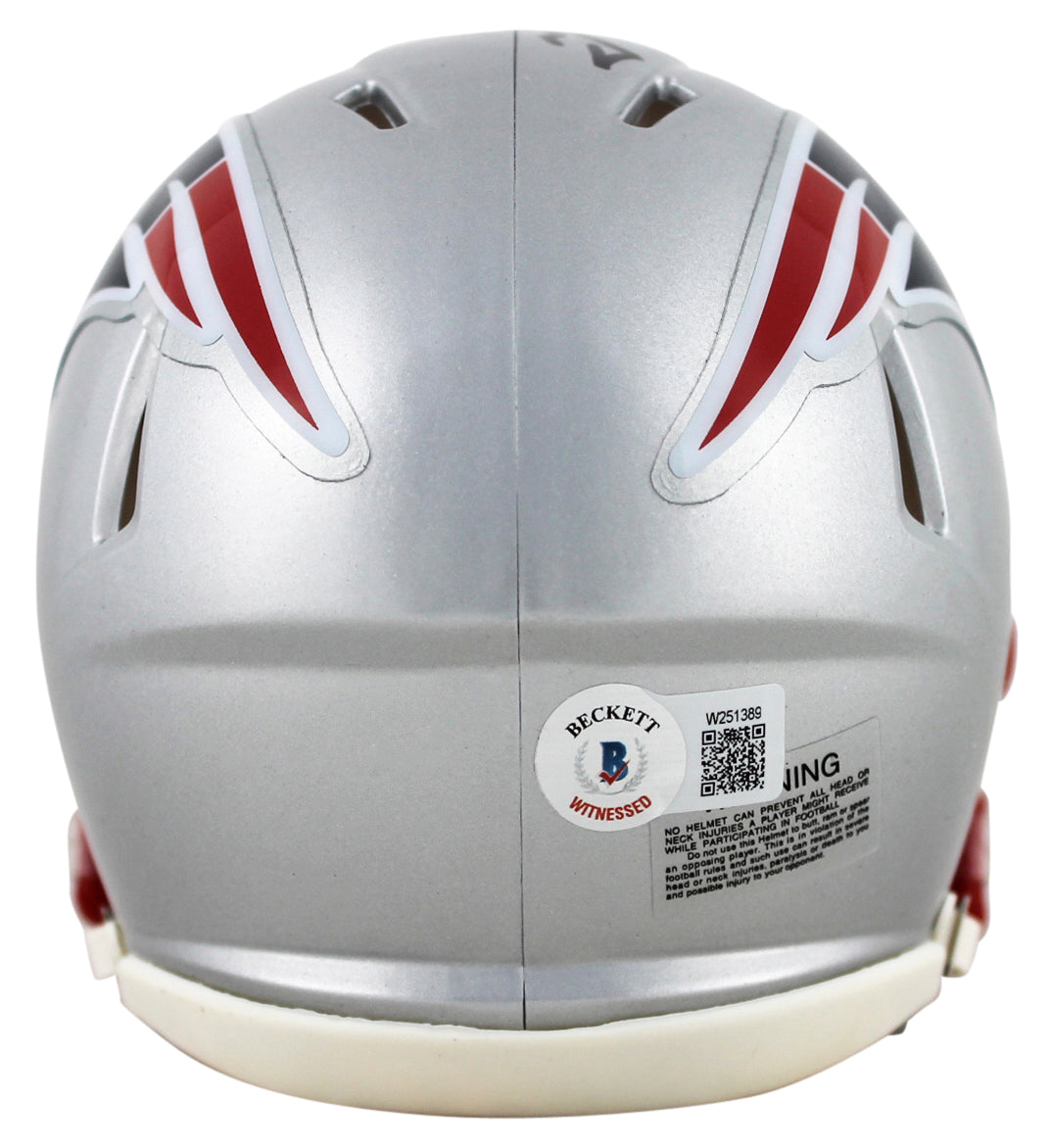 Patriots Tedy Bruschi Authentic Signed Speed Mini Helmet BAS Witnessed