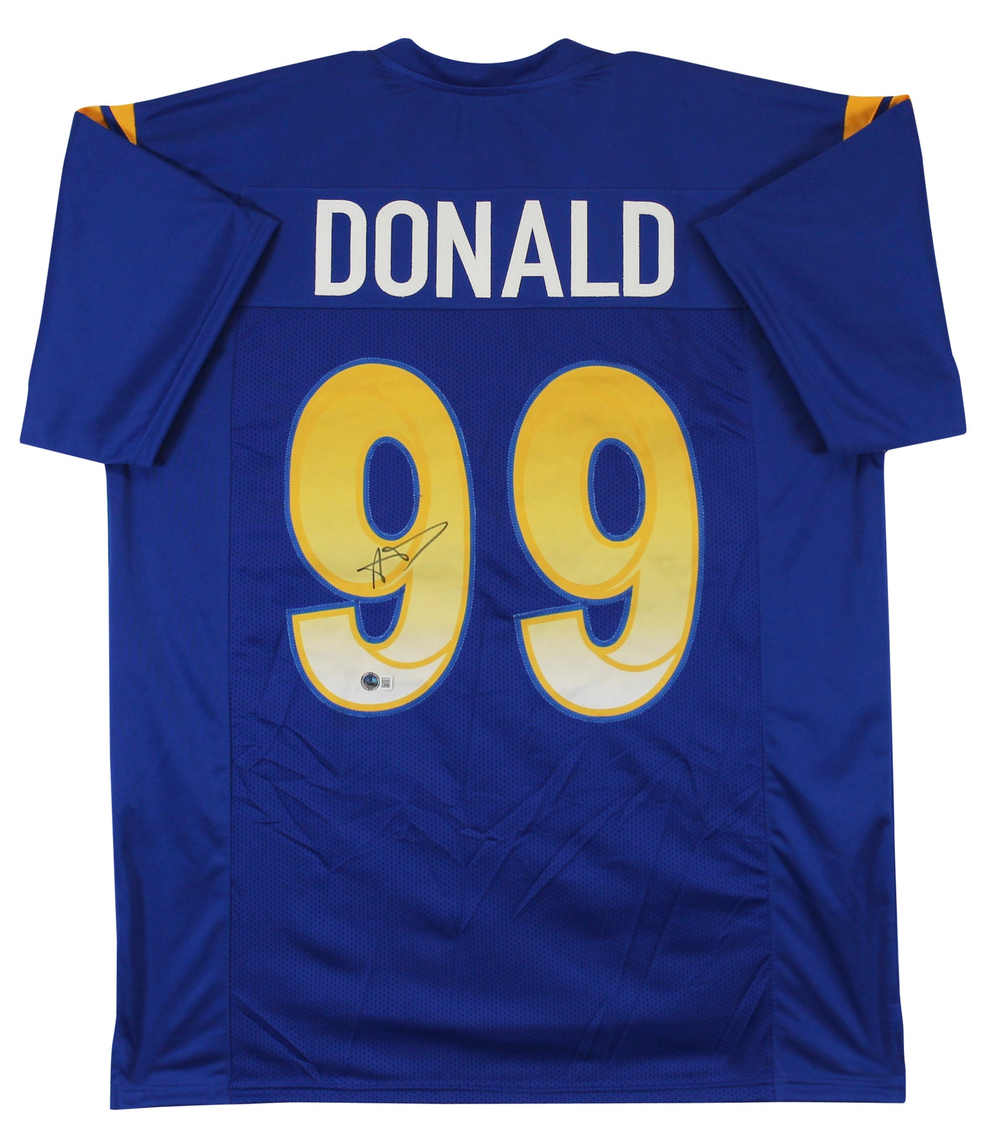 Aaron Donald Authentic Signed Blue Pro Style Jersey BAS Witnessed