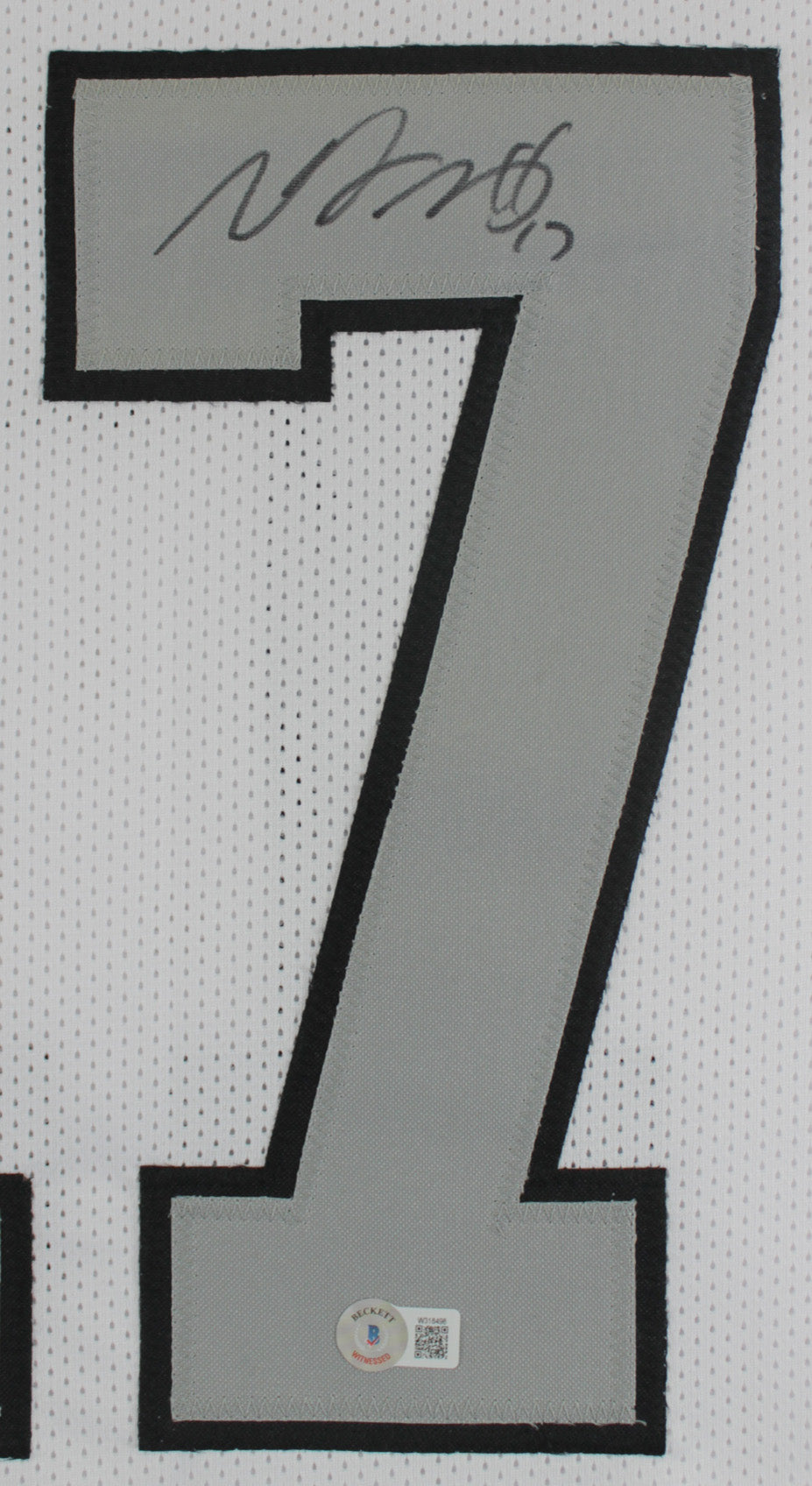 Davante Adams Authentic Signed White Color Rush Pro Style Jersey BAS Witnessed