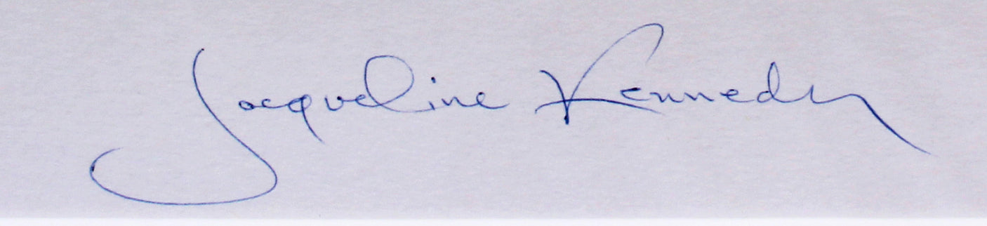 Jacqueline Kennedy Onassis Signed 9.75x13.25 White House Framed Photo BAS