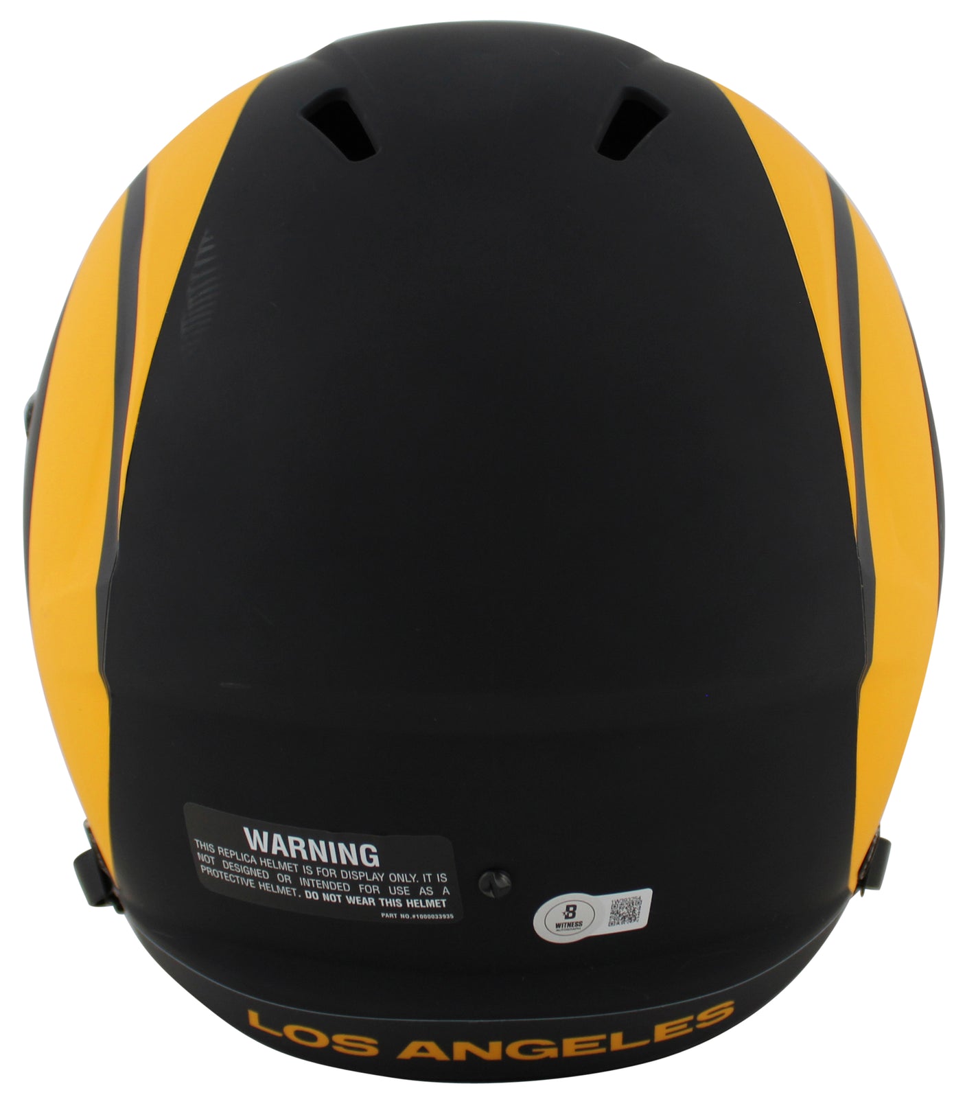 Rams Aaron Donald Signed Eclipse Full Size Speed Rep Helmet w/ Case BAS Witness