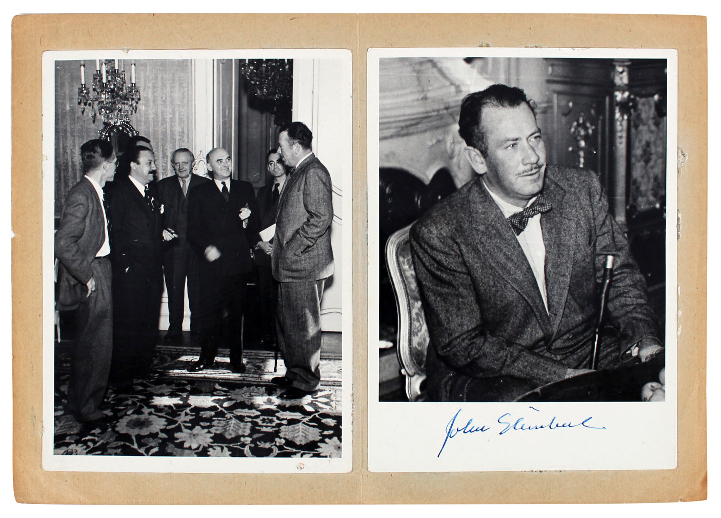 John Steinbeck The Grapes of Wrath Signed Mounted 5x7 Black & Photo BAS #AC33528