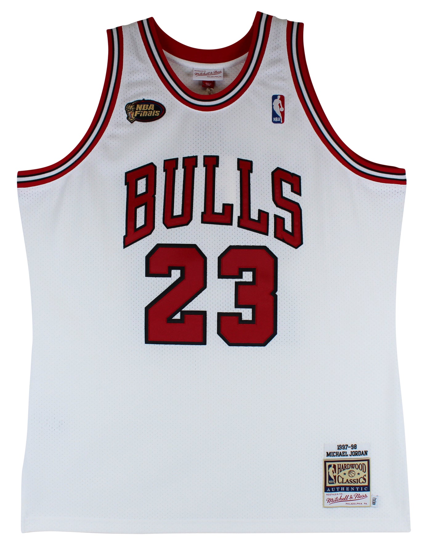 Bulls Michael Jordan Signed William Zavala Hand Painted M&N Framed Jersey UDA