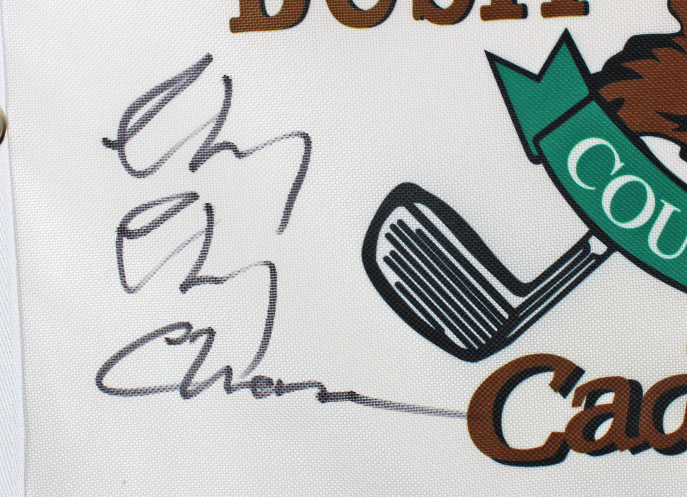 Chevy Cornelius Chase Signed Bushwood Country Club Flag BAS Witnessed #WA36365