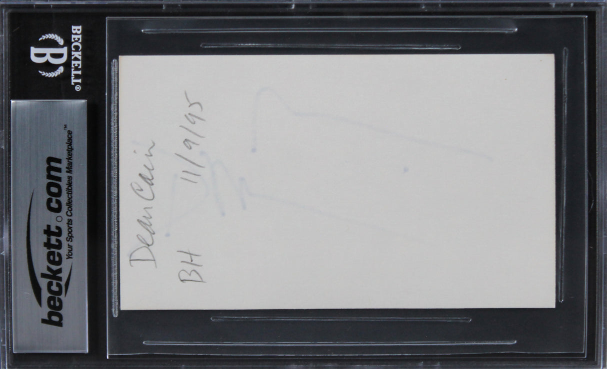 Dean Cain The New Adventures of Superman Signed 3x5 Index Card BAS Slabbed 2