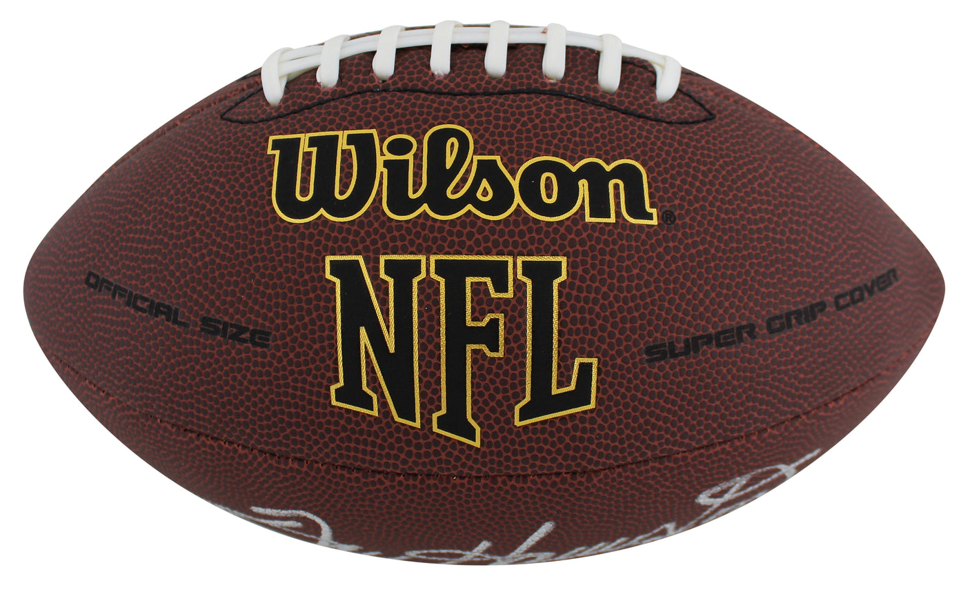 Bears Dan Hampton "HOF 02" Signed Wilson Super Grip Nfl Football BAS Witnessed