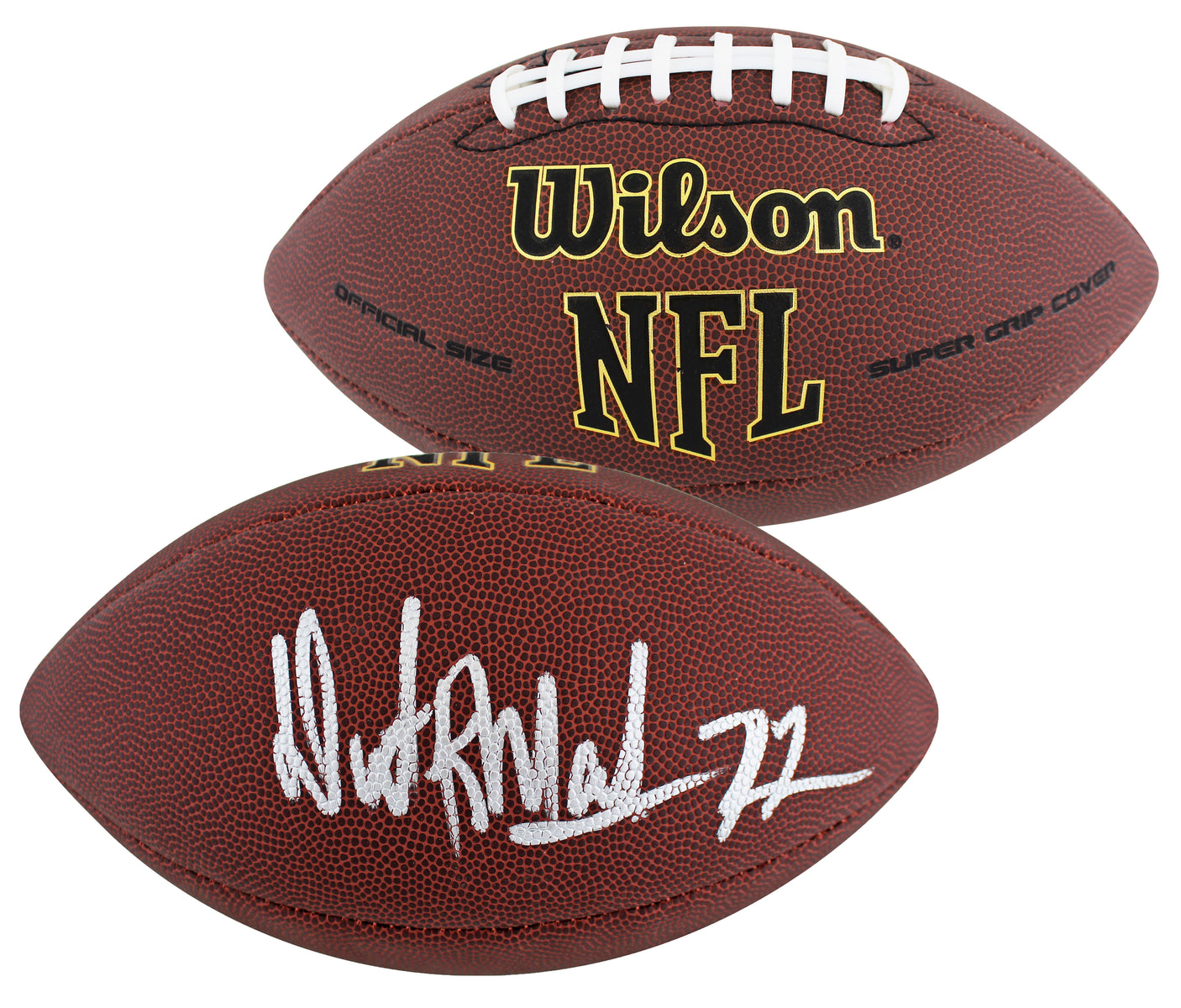 Commanders Dexter Manley Authentic Signed Super Grip Nfl Football BAS Witnessed