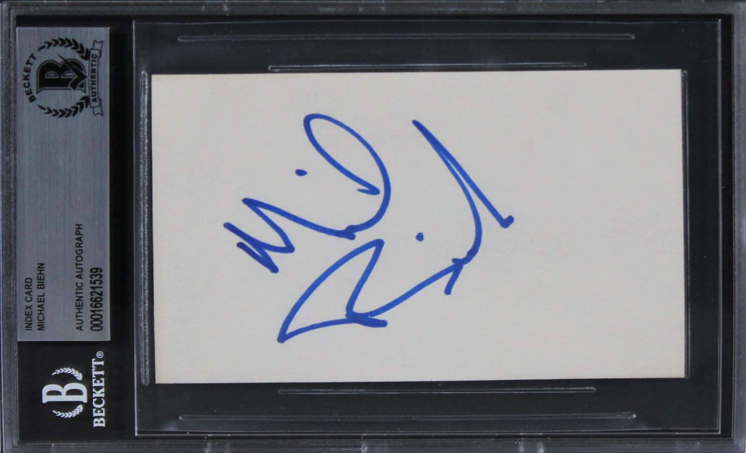 Michael Biehn Terminator Authentic Signed 3x5 Index Card Autographed BAS Slab 2