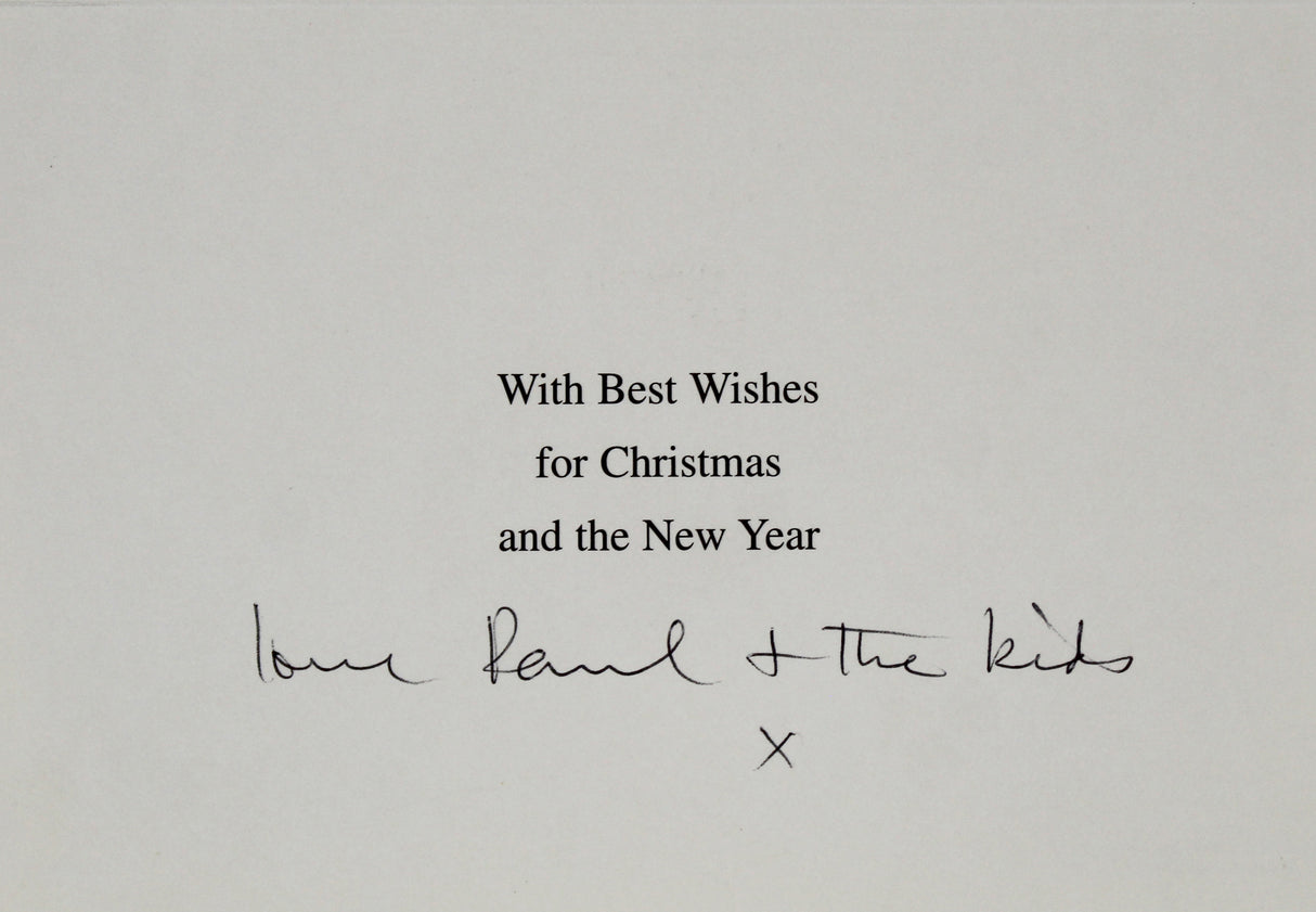 Paul McCartney "Love & The Kids" Signed 6.5x9 Christmas Greeting Card BAS