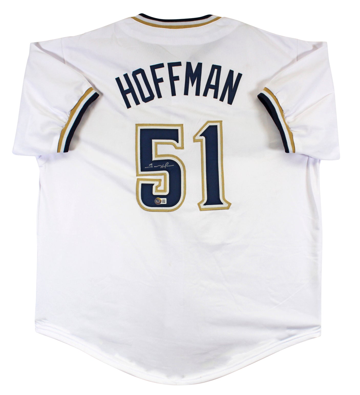 Trevor Hoffman Authentic Signed White Pro Style Jersey BAS Witnessed