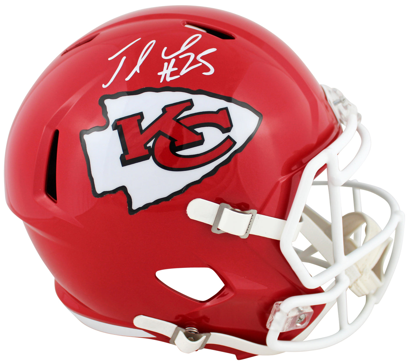 Chiefs Jamaal Charles Authentic Signed Full Size Speed Rep Helmet BAS Witnessed