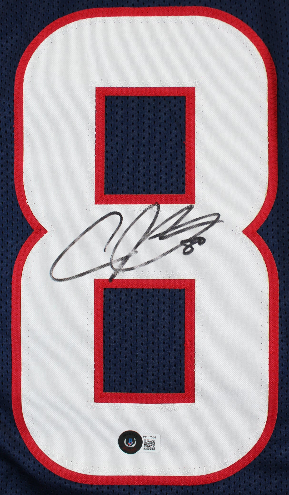Andre Johnson Authentic Signed Navy Blue Pro Style Jersey BAS Witnessed