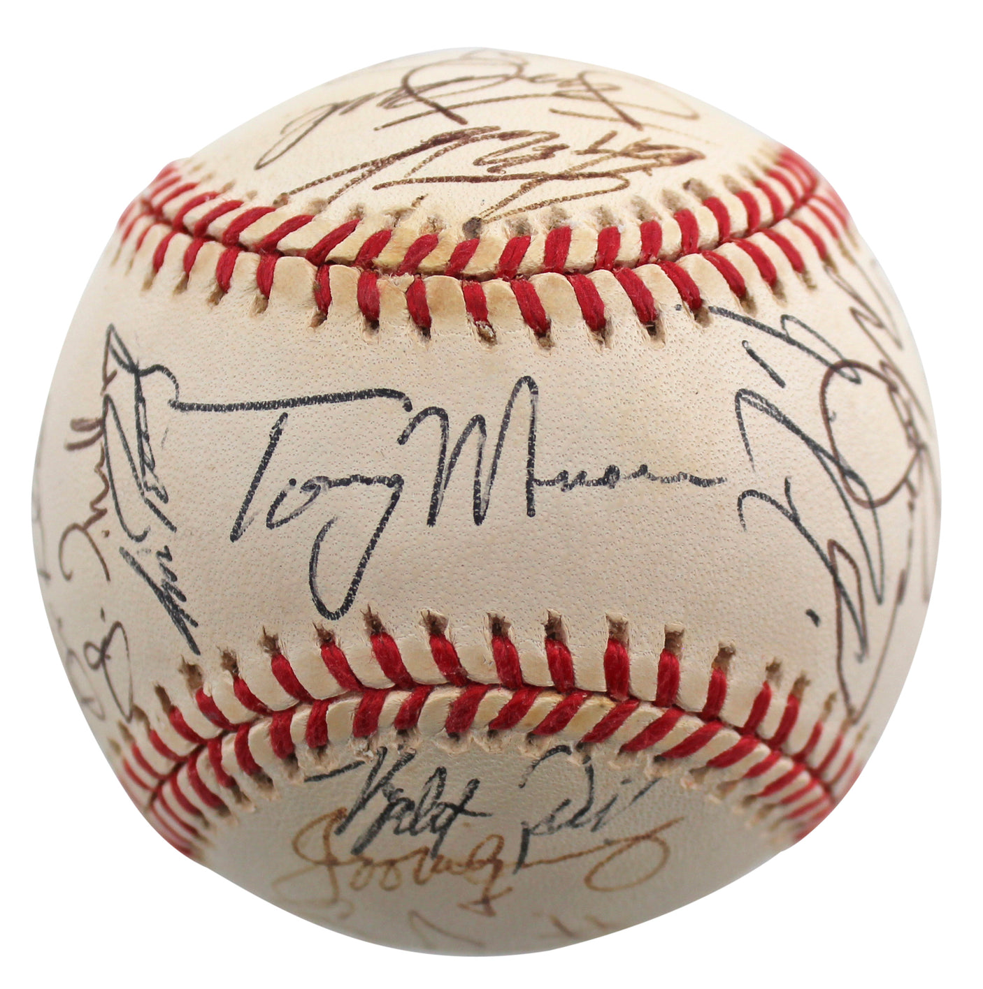 1997 Royals (28) Luzinski, Damon, Dye +25 Signed Budig Oal Baseball BAS #AA03200