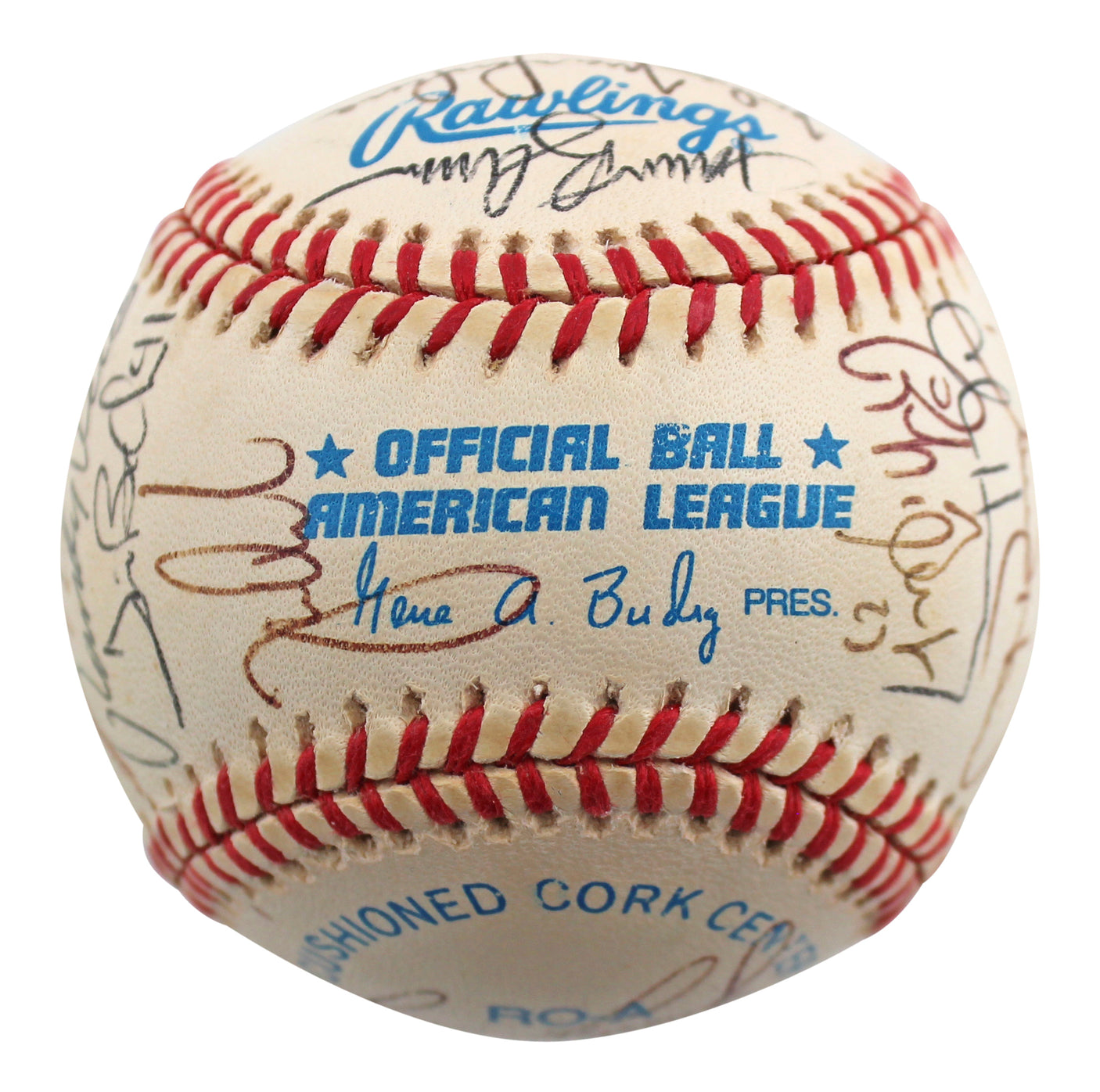 1997 Royals (28) Luzinski, Damon, Dye +25 Signed Budig Oal Baseball BAS #AA03200