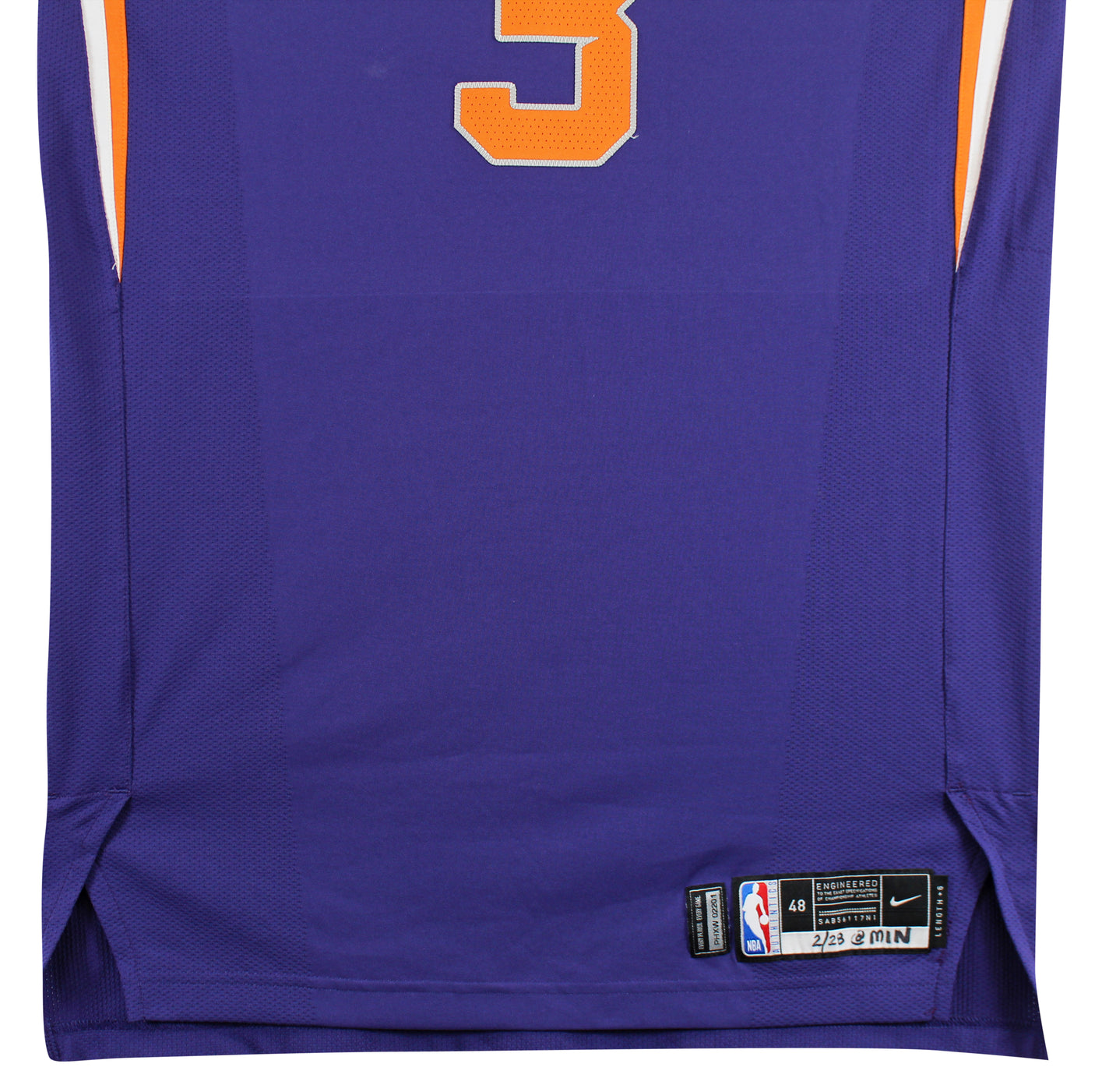 Suns Chris Paul 2/28/2021 Game Worn Purple Nike Size 48 +6 Length Jersey NBA LOA