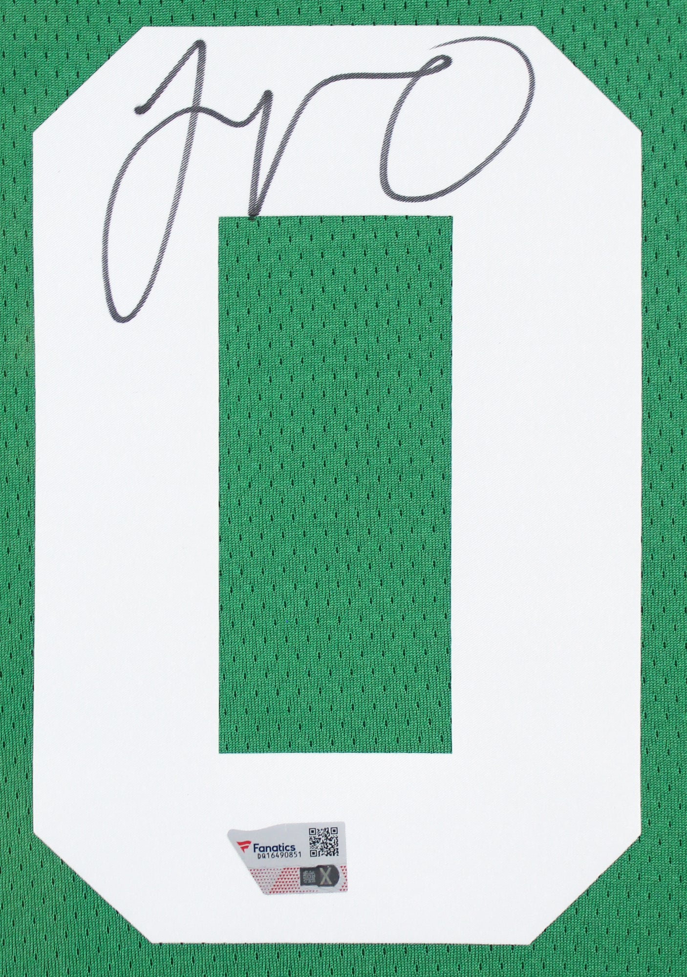 Celtics Jayson Tatum Authentic Signed Green Nike Swingman Framed Jersey Fanatics