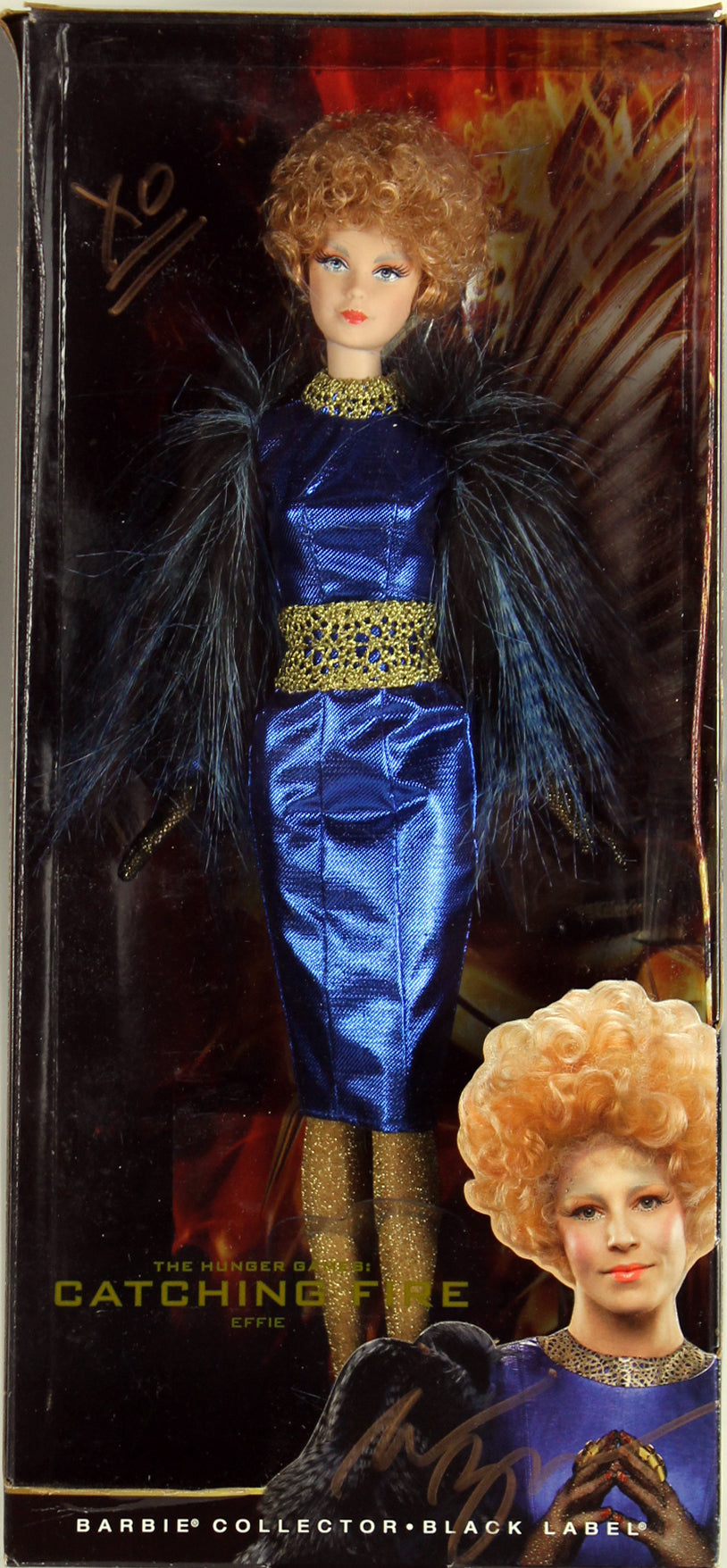 Elizabeth Banks Signed The Hunger Games Effie Barbie Collector Doll BAS #D07103