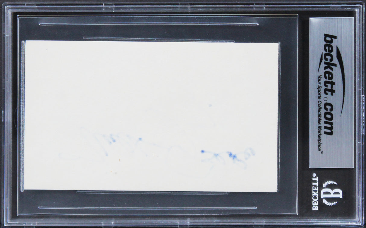Milton Berle The Milton Berle Show Authentic Signed 3x5 Index Card BAS Slabbed