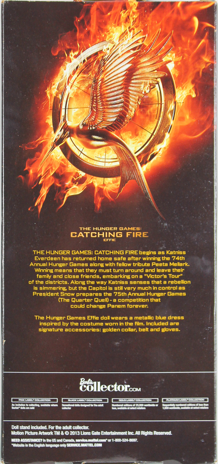 Elizabeth Banks Signed The Hunger Games Effie Barbie Collector Doll BAS #D07103