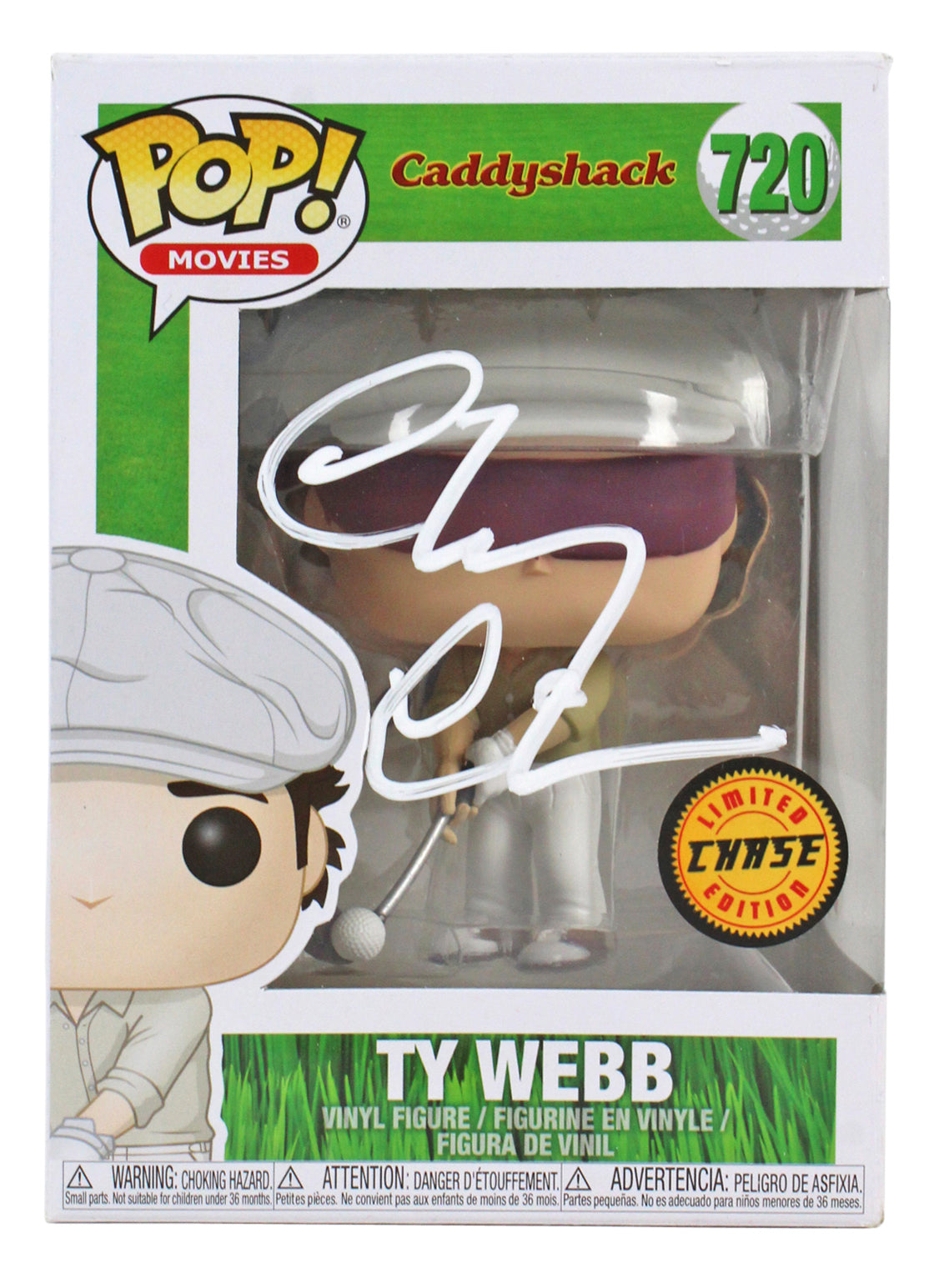 Chevy Chase Caddyshack Signed LE Blindfold Variant Funko Pop Vinyl Figure BAS 2