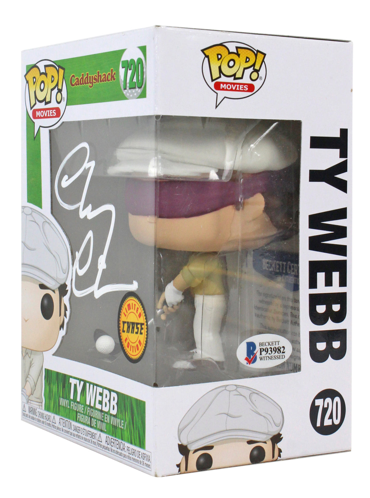 Chevy Chase Caddyshack Signed LE Blindfold Variant Funko Pop Vinyl Figure BAS 2