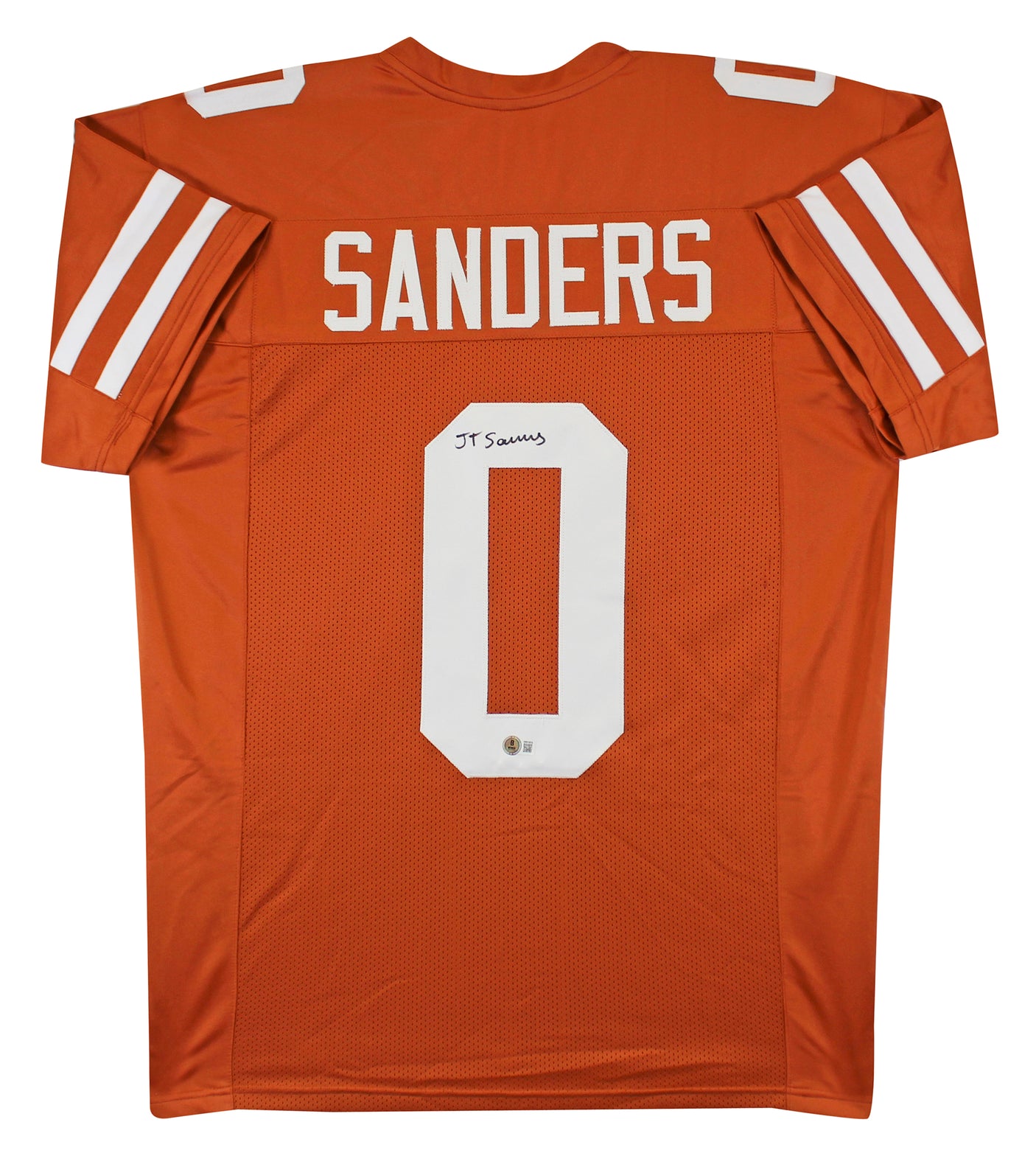 Texas Ja'Tavion Sanders Signed Burnt Orange Pro Style Jersey BAS Witnessed