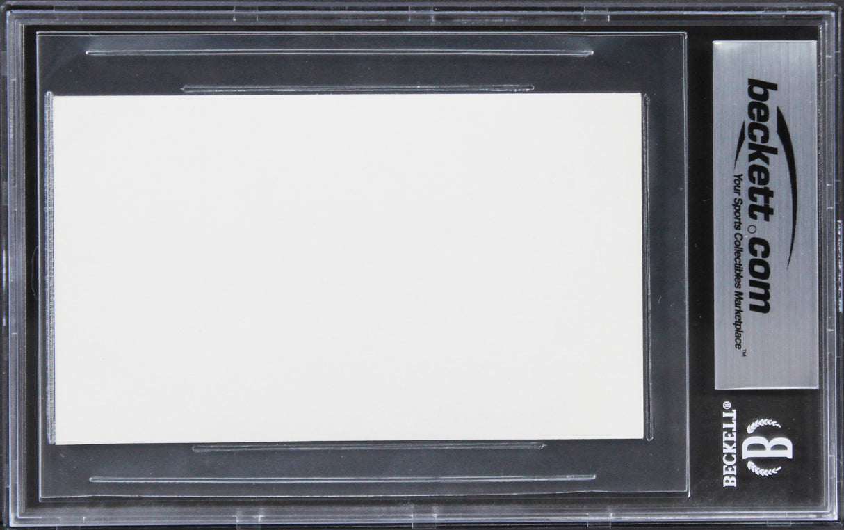 Jack Lemmon Grumpy Old Men Authentic Signed 3x5 Index Card BAS Slabbed