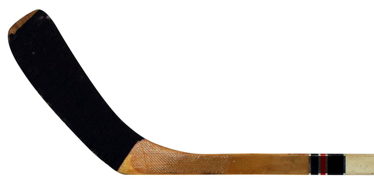 Penguins Phil Bourque Signed Game Used Sher-Wood Hockey Stick BAS #BA74064