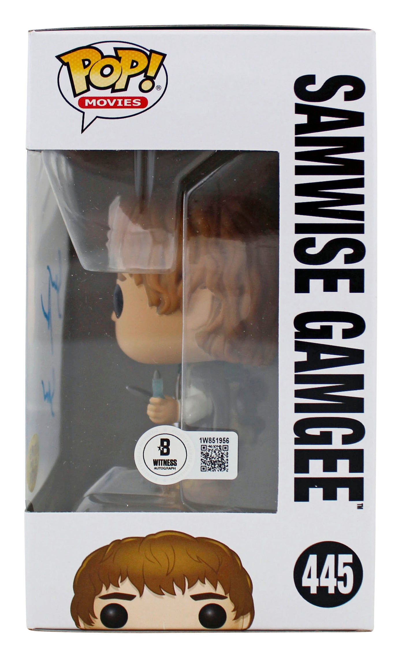 Sean Astin LOTR "Sam" Signed Funko Pop Vinyl Figure w/ Blue Sig BAS Witnessed