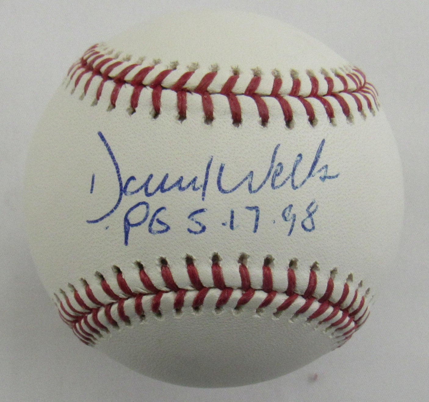 David Wells Signed Auto Rawlings Baseball JSA CG96981