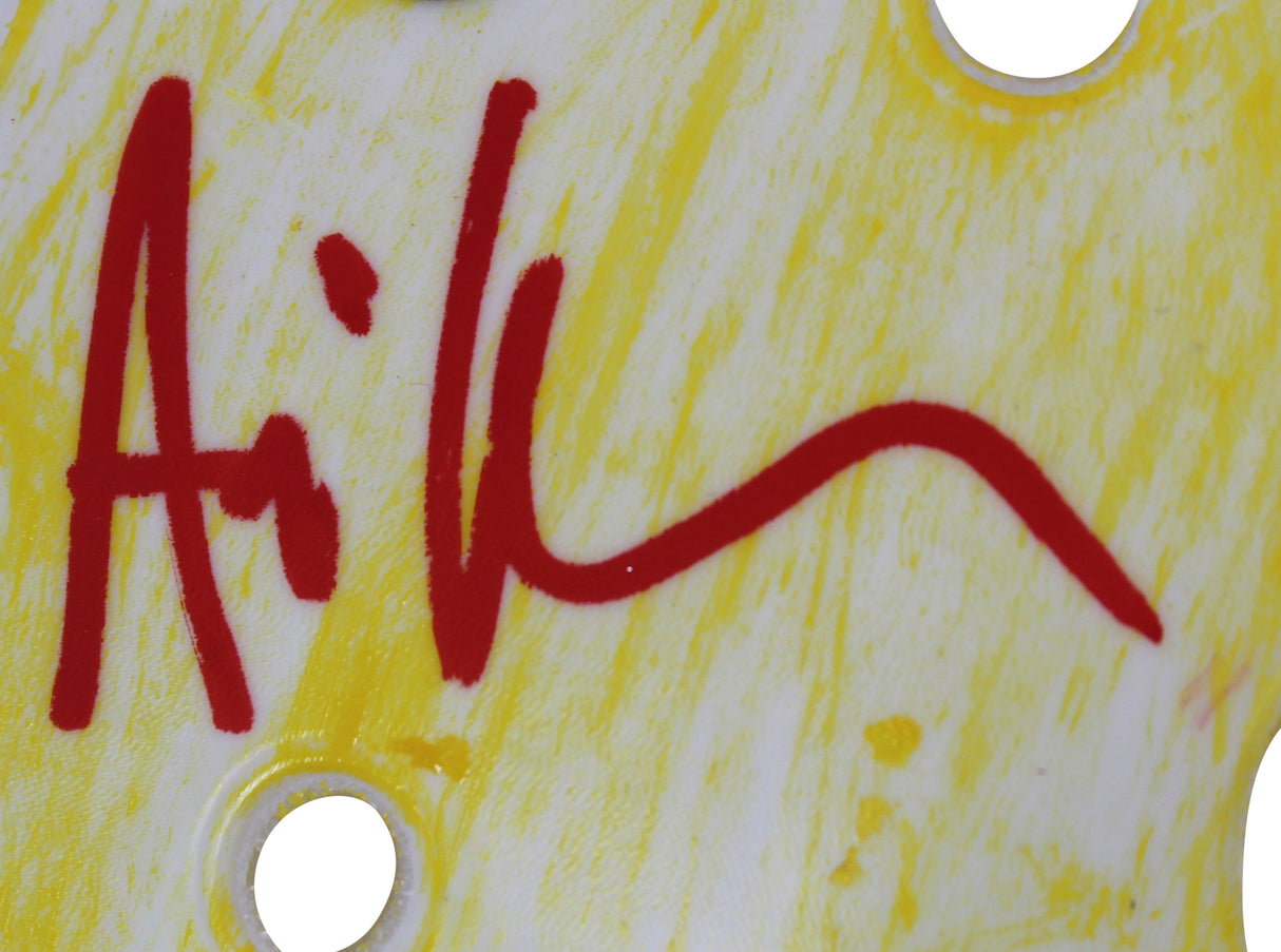 Ari Lehman "F*** Freddy!" Signed Yellow Jason Mask w/ Red Sig BAS Witnessed