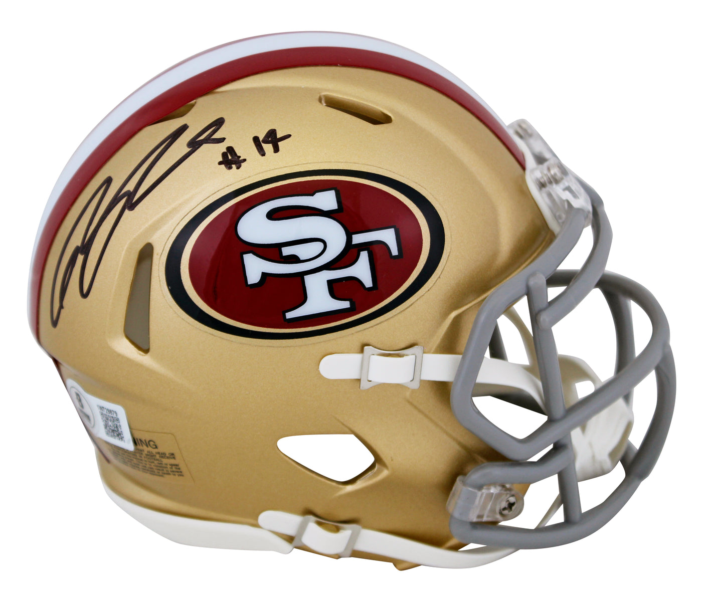 49ers Ricky Pearsall Authentic Signed Speed Mini Helmet W/ Case BAS Witnessed