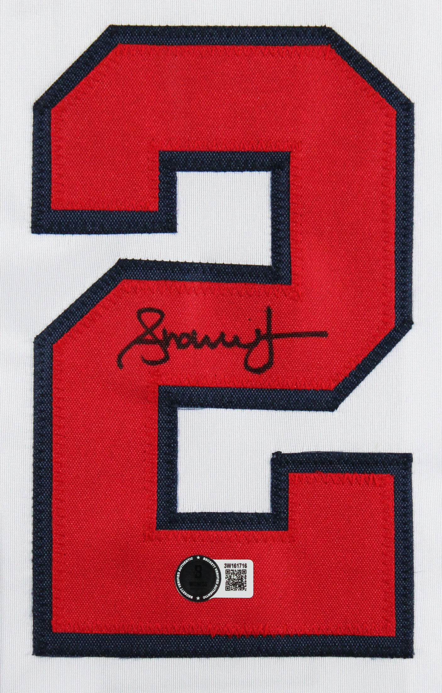 Andruw Jones Authentic Signed White Pro Style Framed Jersey Autographed BAS