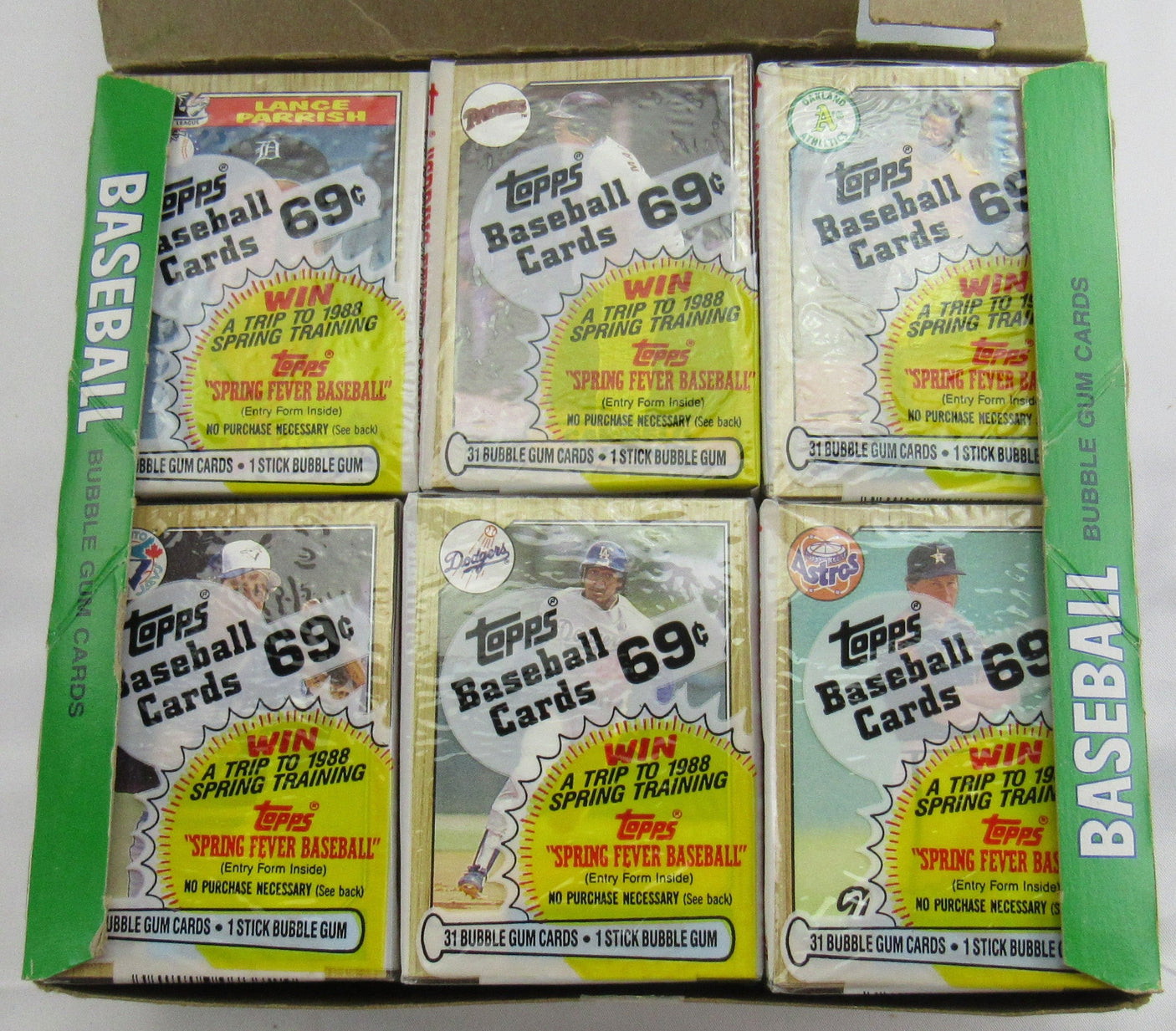 1987 Topps 24 CT Cello Pack Box. 31 Cards/Pack. Barry Bonds RC. Bo Jackson RC.