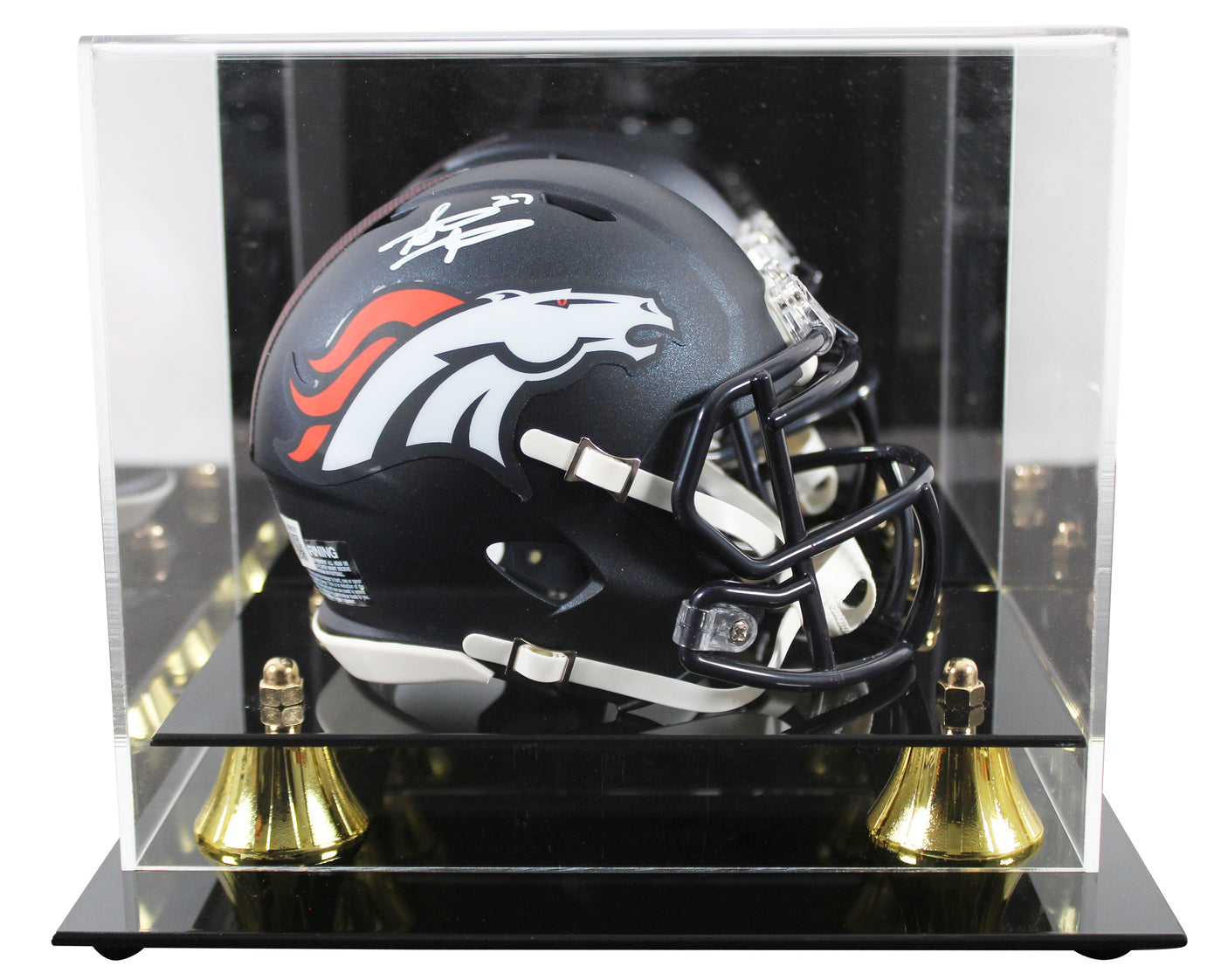 Broncos Steve Atwater Authentic Signed Speed Mini Helmet W/ Case BAS Witnessed