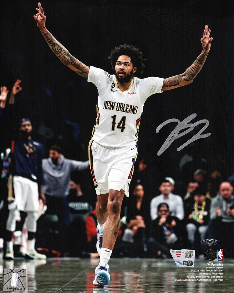 Brandon Ingram Signed New Orleans Pelicans Celebrating 8x10 Photo - (Fanatics)