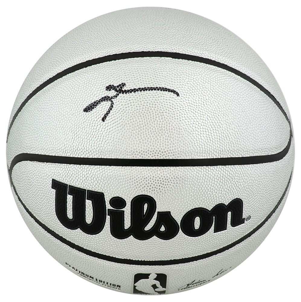 Allen Iverson Signed Wilson Platinum Full Size NBA Basketball