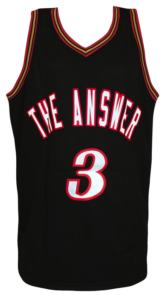 Allen Iverson Signed Black Custom Basketball Jersey - (Beckett)