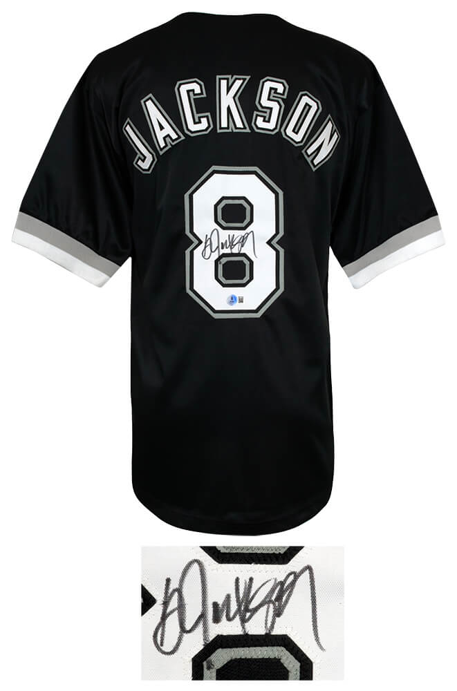 Bo Jackson Signed Black Custom Baseball Jersey - (Beckett)