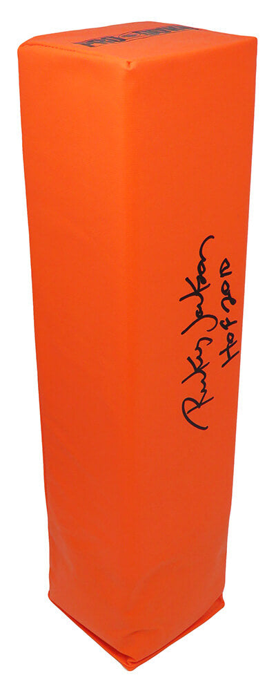Rickey Jackson Signed Orange Endzone Pylon w/HOF 2010