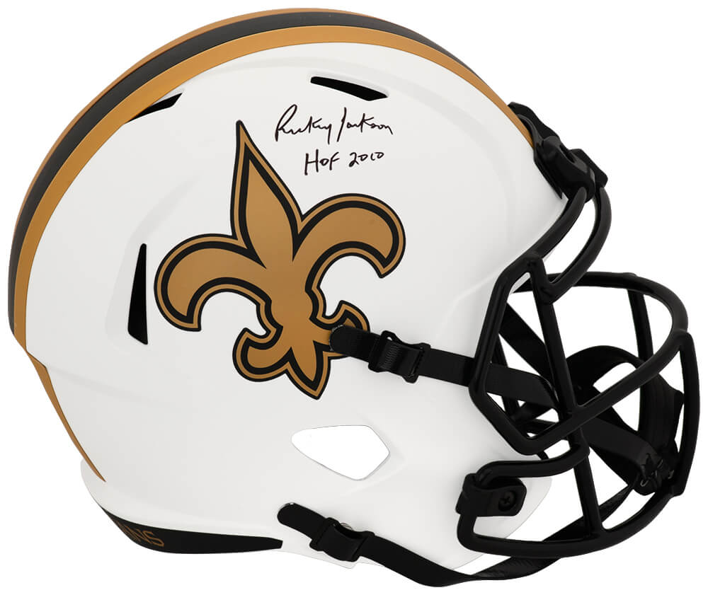 Rickey Jackson Signed New Orleans Saints LUNAR Riddell Full Size Speed Replica Helmet w/HOF 2010
