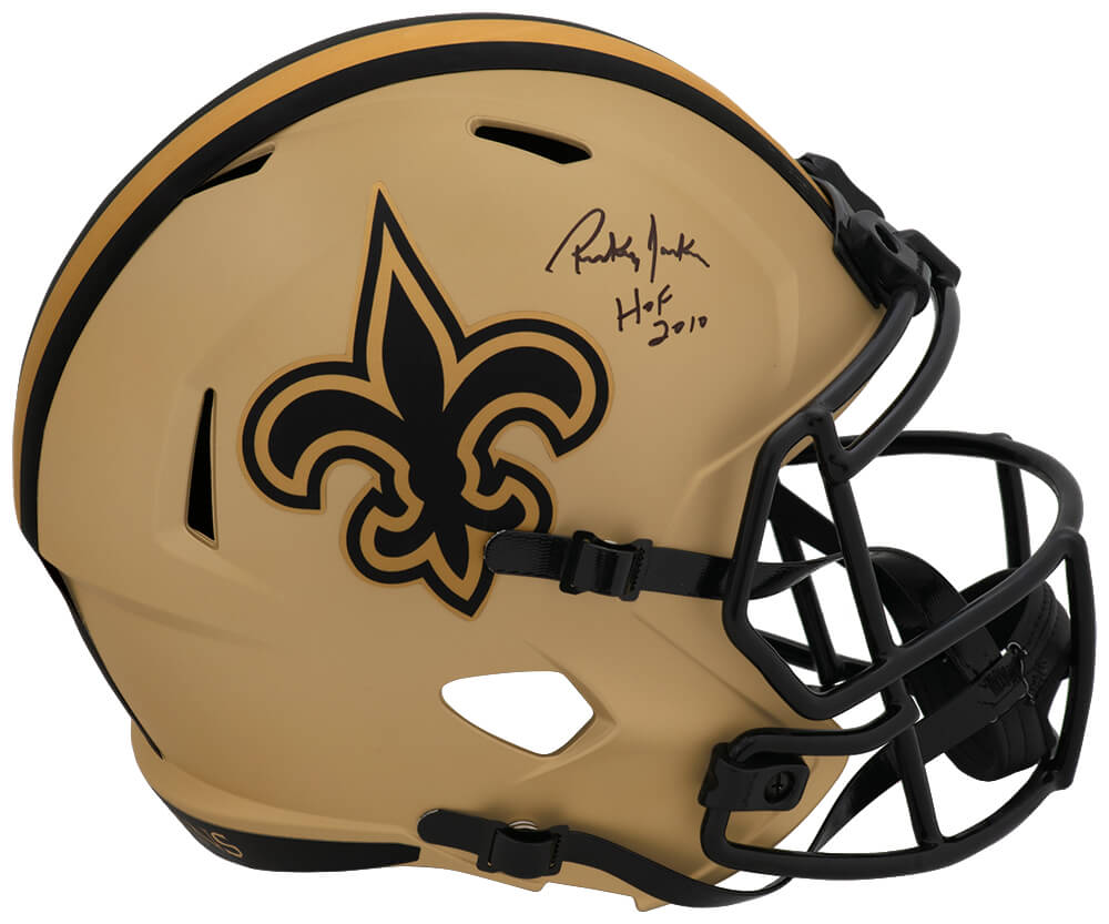Rickey Jackson Signed New Orleans Saints RAVE Riddell Full Size Speed Replica Helmet w/HOF 2010