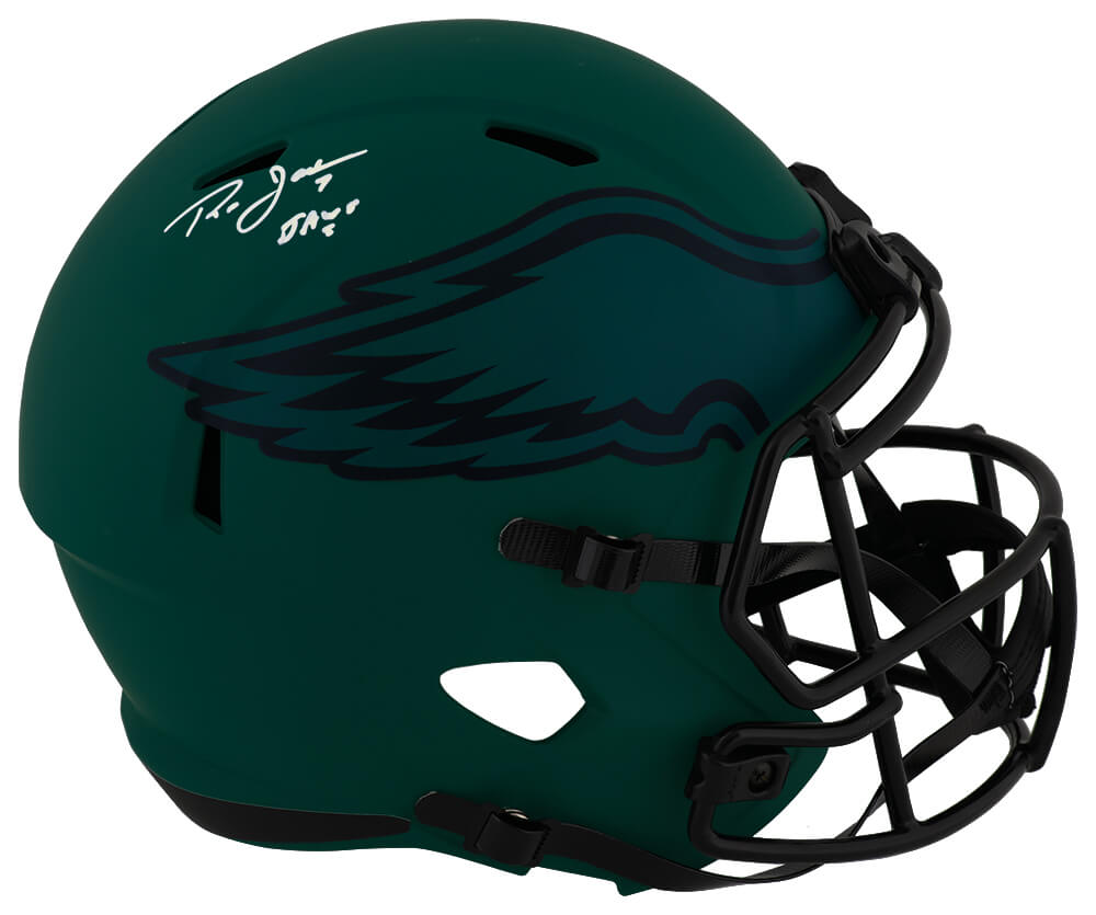 Ron Jaworski Signed Philadelphia Eagles RAVE Riddell Full Size Speed Replica Helmet w/Jaws