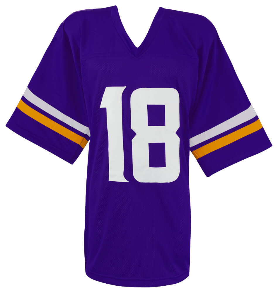 Justin Jefferson Signed Purple Custom Football Jersey - (Beckett)