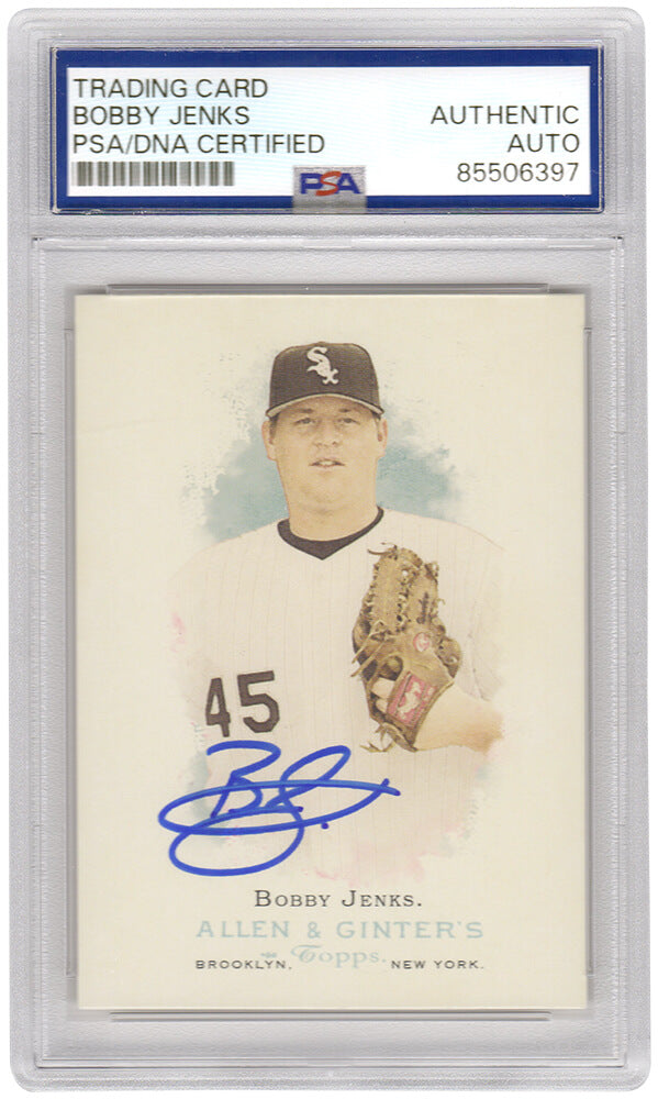 Bobby Jenks Signed Chicago White Sox 2006 Allen & Ginter Baseball Trading Card #197 - (Beckett Encapsulated)