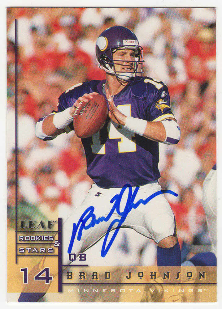 Brad Johnson Signed Football Trading Card (various cards)